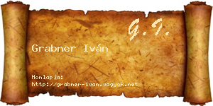 Grabner Iván névjegykártya